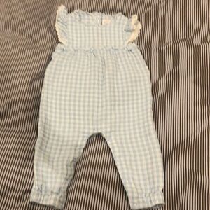 Cat & Jack Baby Blue Checkered Outfit